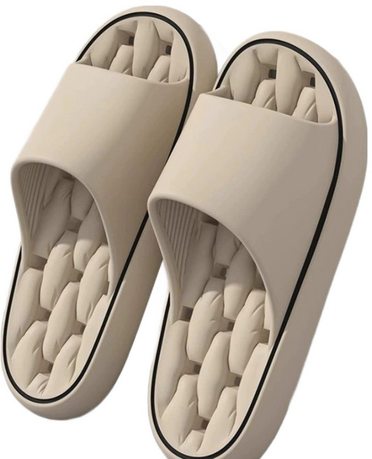 MIR WAY 미끄럼방지 논슬립 물빠짐 욕실 슬리퍼 욕실화, 베이지, 1개