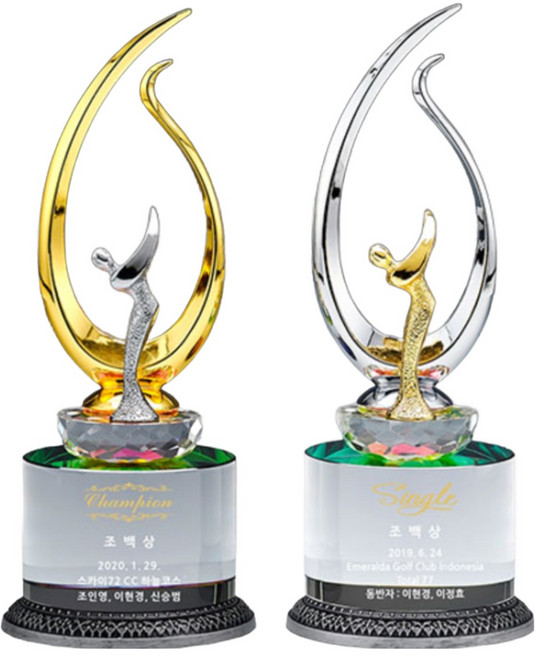 백상어워드 홀인원패 싱글패 이글패 골프트로피 001, 크롬도금
