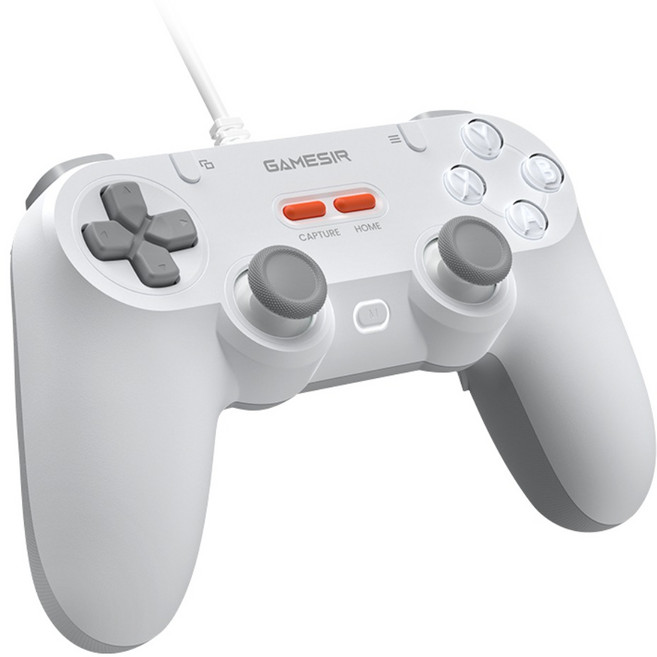 국내정발 GameSir-T3Lite 레트로 유선게임패드 PC게임패드 조이스틱 컨트롤러, 1개, GameSir-T3Lite 레트로 화이트