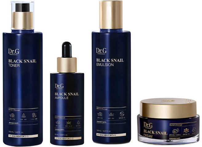 닥터지 블랙 스네일 프레스티지 토너 + 에멀전 + 앰플 + 크림 50ml + 쇼핑백 4종 세트, 2개