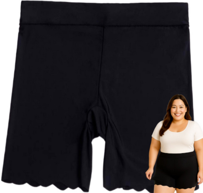 벨에라 빅사이즈 허벅지 안말리는 네모팬티 속바지겸용 여성 노라인 사각팬티 L~4XL 2종세트