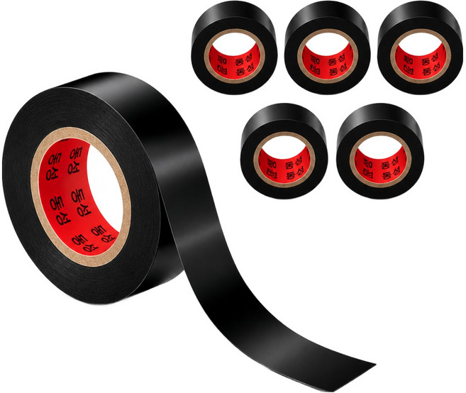 스타일러버 전기 PVC 방수 절연 테이프 20mm x 9m, 5개