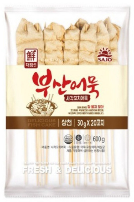 사조-대림선사각꼬치어묵600g x5, 600g, 5개