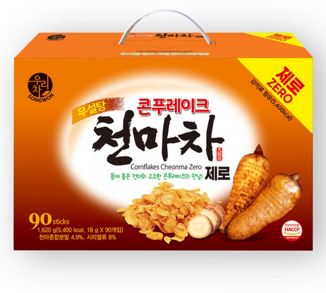 우리차 송원 콘푸레이크 천마차 제로, 18g, 90개입, 1개