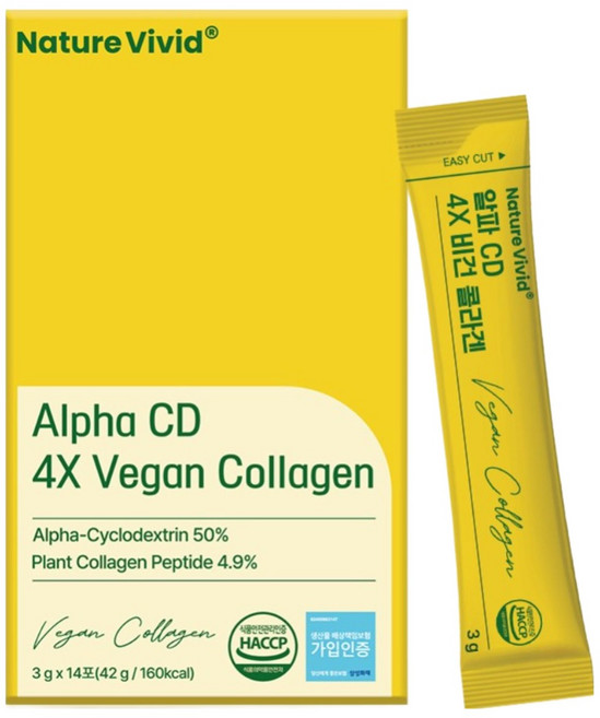 알파 CD 4X 비건 콜라겐 / 알파시클로덱스트린 난소화성말토덱스트린 식물성 콜라겐 1box X14ea, 14개, 3g