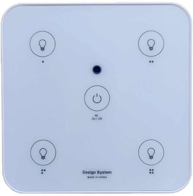 단품구성/DS 스마트무선터치스위치 국산 스위치 수신기 별도구성 1/2/4/6채널, 4채널 터치 스위치(수신기없음), 1개
