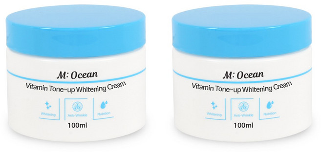 기미 미백 주름개선크림 식약처 기능성 미오션 비타민 톤업 미백크림, 100ml, 2개