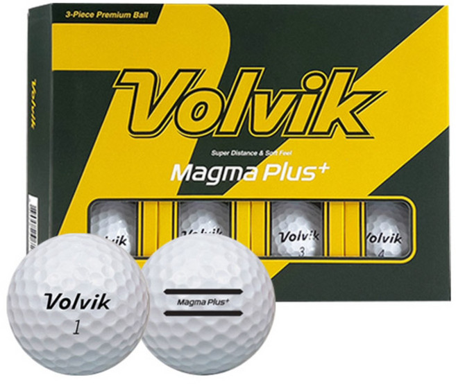 볼빅 마그마 플러스 고반발 비거리 골프공 3피스 12구, 1개, 12개입, 화이트