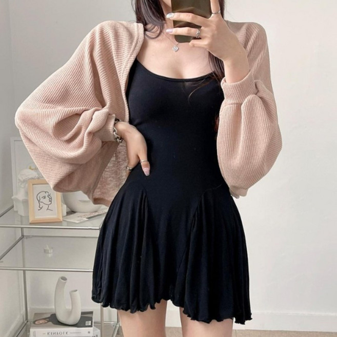 MADE] 여름까지 쭉 간절기 얇은 오버핏 볼레로 니트 크롭가디건 7color