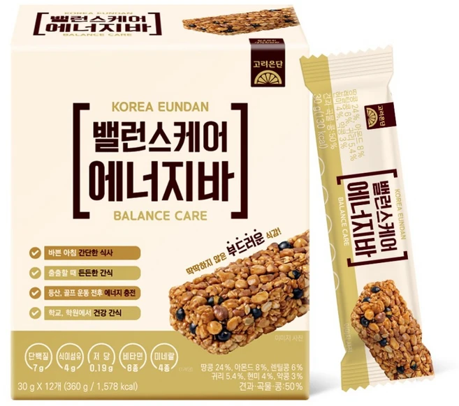 고려은단 밸런스케어 에너지바, 1개, 360g - 쿠팡