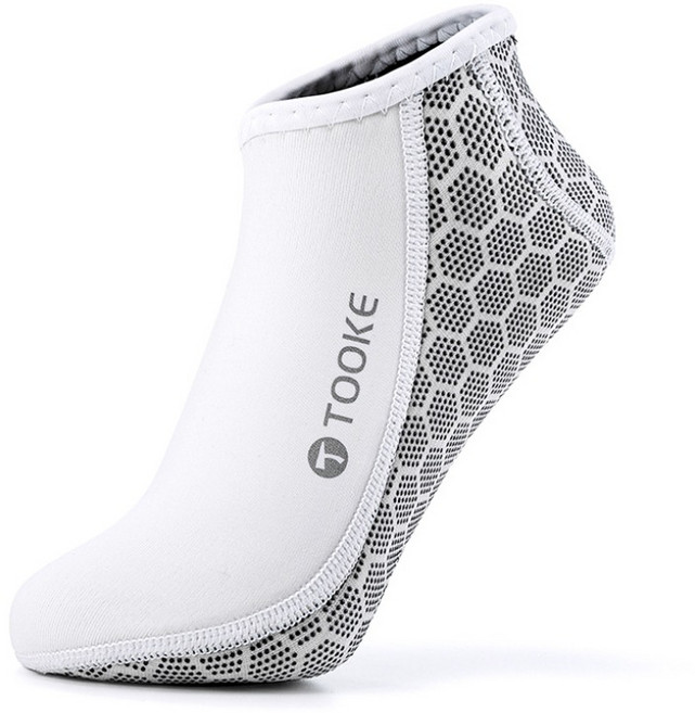 투케 3mm 핀삭스 오리발 슈즈 다이빙 수영 양말 네오프렌 프리다이빙 스쿠버다이빙 서핑, 화이트, 220
