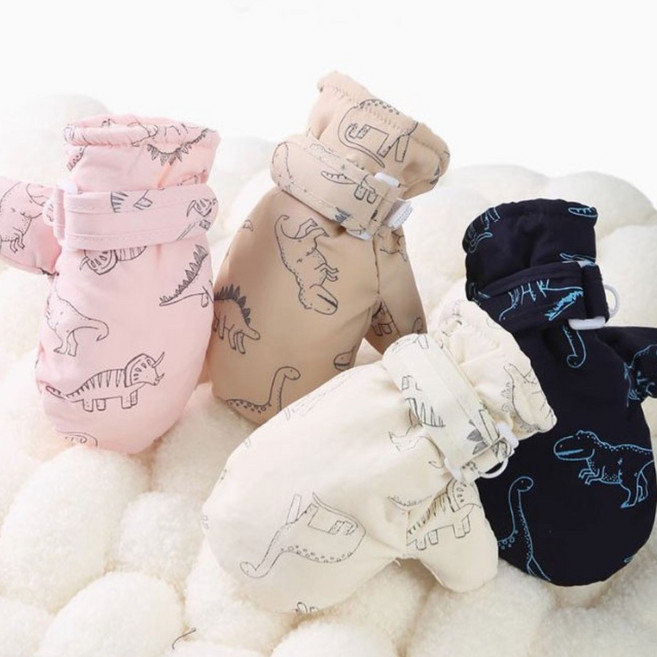 아기 장갑 공룡 패딩 방한 방수 썰매