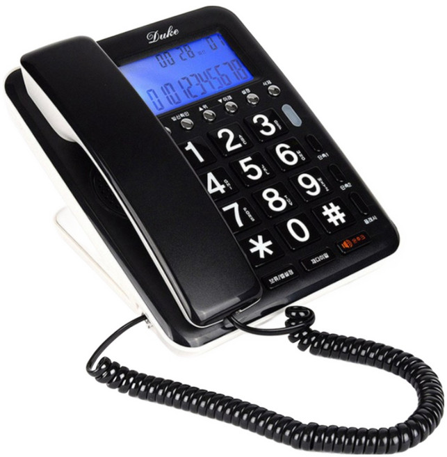 듀크 스탠드형 빅버튼 발신자표시 유선전화기, SG-360