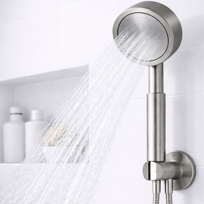 홈브릿지 고수압 샤워기 헤드 304 스테인리스 호텔식 절수, 무광실버, 1개