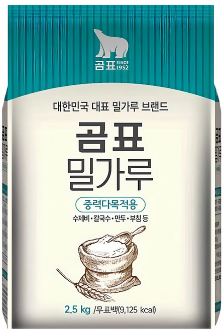 곰표 밀가루 중력 다목적용, 2.5kg, 1개