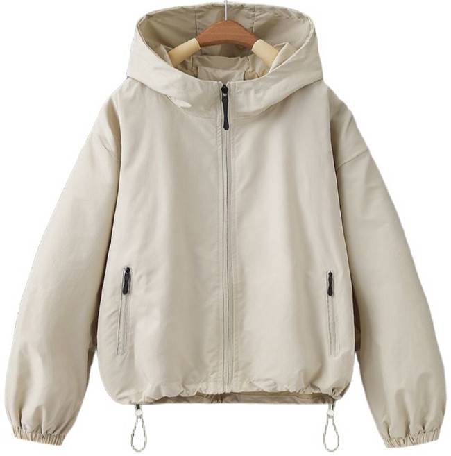 여성 후드 점퍼 봄가을 루즈핏 방풍 경량 데일리 캐주얼 아우터