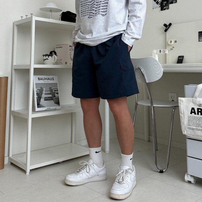 르위 나일론 카고 반바지 짐웨어 버뮤다 트레이닝팬츠 숏 나일론 여름바지 빅사이즈