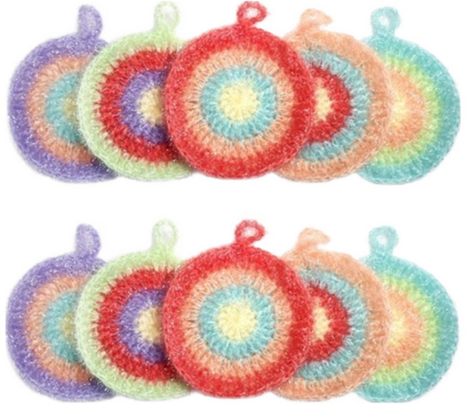 별이네집(거품팡팡 잘 닦이는) 반짝이 아크릴 수세미 플라워 대용량, 1개, 25개입