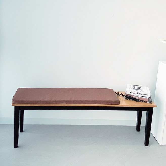 노리스 벤치방석 (커버+스펀지), 브라운