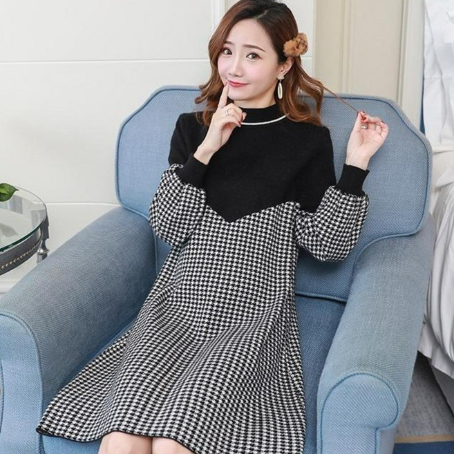 마마앙 임산부 원피스 기모 임부복 하객룩