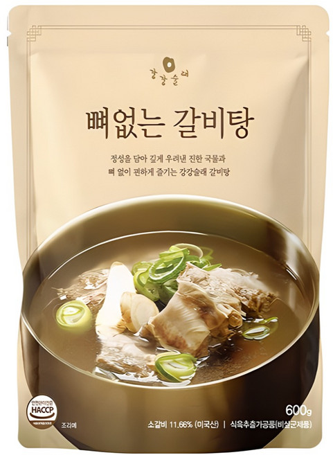 [강강술래] 뼈없는 갈비탕 600g, 1개