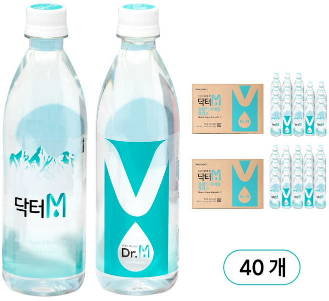 닥터엠 알칼리 미네랄워터, 500ml, 40개