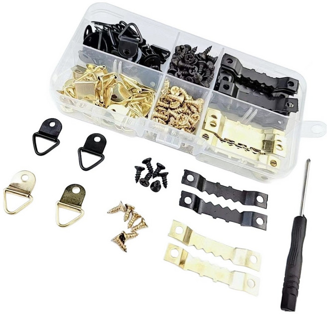 행복한 일상 액자걸이 세트 액자고리 브라켓 사진걸이, 1세트