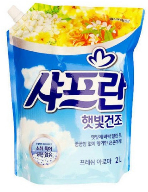 샤프란 건조 섬유유연제 햇빛건조 리필 2L 프레쉬아로마, 1개