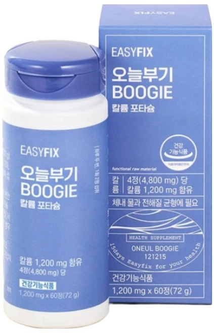 칼륨 포타슘 오늘 부기 국내산 제이인산칼륨 영양제 1200mg 이지픽스, 2개, 60정 - 쿠팡