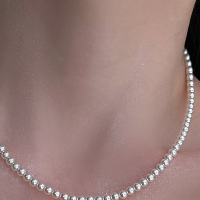 FANSYLI 진주 목걸이 럭셔리 클래식 비즈 초커목걸이 여성 레이어드 목걸이 엄마 진주 기념일 선물 Rt2604A07