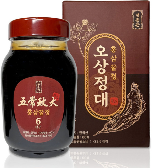 정본관 오상정대 6년근 홍삼꿀청 잠요, 1개, 2.4kg
