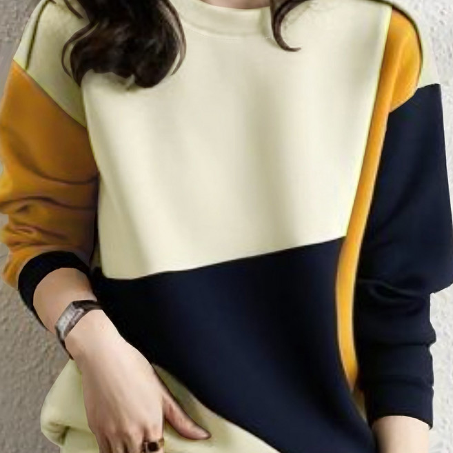 모자가 없는 여성복 봄가을겨울 패션 컬러풀 톱