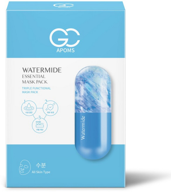 지씨아폼스 데일리솔루션 워터마이드에센셜마스크팩마스크시트 10개1세트, 1개, 10개입