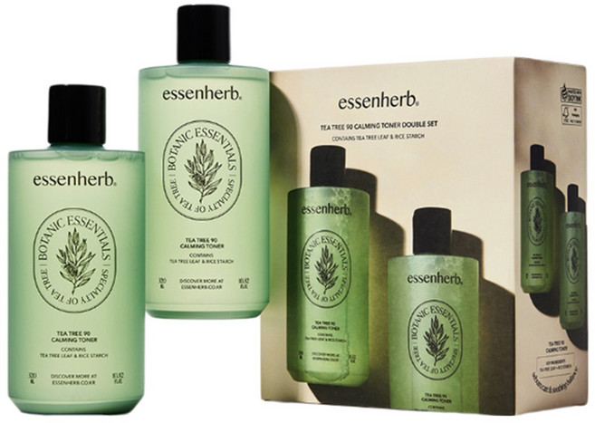 essenherb 茶樹90鎮靜化妝水雙重企劃套組, 320ml, 3套