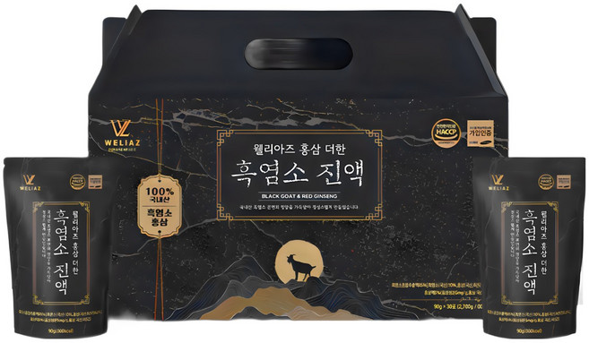 다담 국산 몸에 좋은 홍삼 더한 흑염소진액, 120개, 90ml