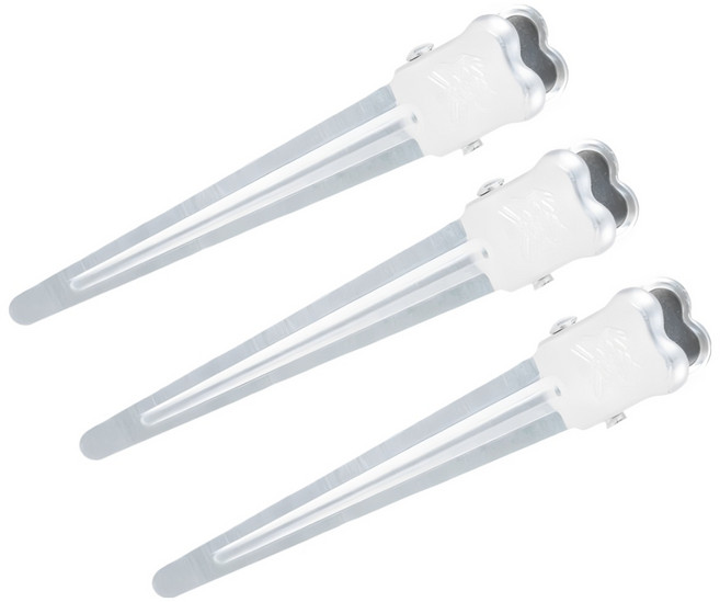 [로웰] 도노 픽스 헤어핀 3ea(핀컬핀 볼륨핀 뿌리볼륨 연예인뿌리볼륨 앞머리고정 앞머리고정핀 미용실핀 집게핀), 3개, 실버