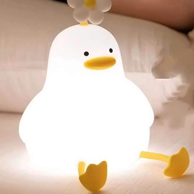 KBKXOZ 충전식 LED 무드 라이트 타이머 수면 라이트 센서 라이트 타이머 나이트 라이트 앰비언트 라이트 무드 라이트 생일 선물, 1 오리 새끼 무드 램프