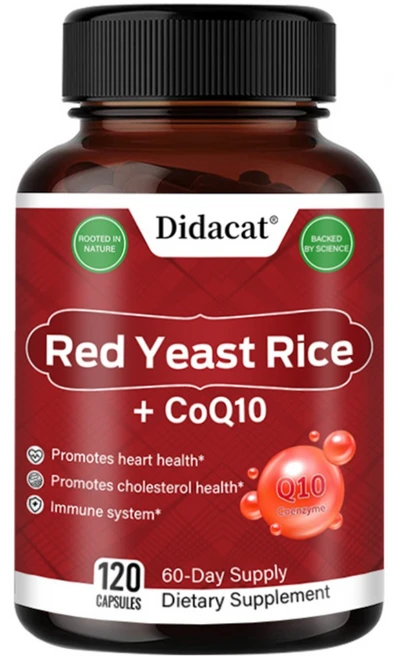 CoQ10 보충제 - 초강력 홍국 1200mg 심장 건강 혈압 면역 채식 Non-GMO 보충제, 3개, 120정 - 쿠팡
