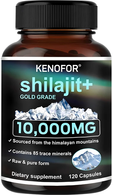 순수 유기농 실라짓 보충제 - 남성과 여성을 위한 풀빅산 및 미량 미네랄 에너지 및 인지 뼈 면역 건강, 120캡슐, 120정, 1개 - 쿠팡