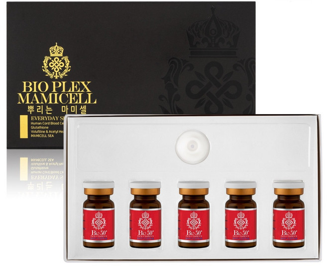 [공식 협력업체] 마미셀 앰플 50000ppm 6ml 5P 인체제대혈 모공 미백 스템셀 수분 세포배양액 줄기세포 엠플 화장품, 5개