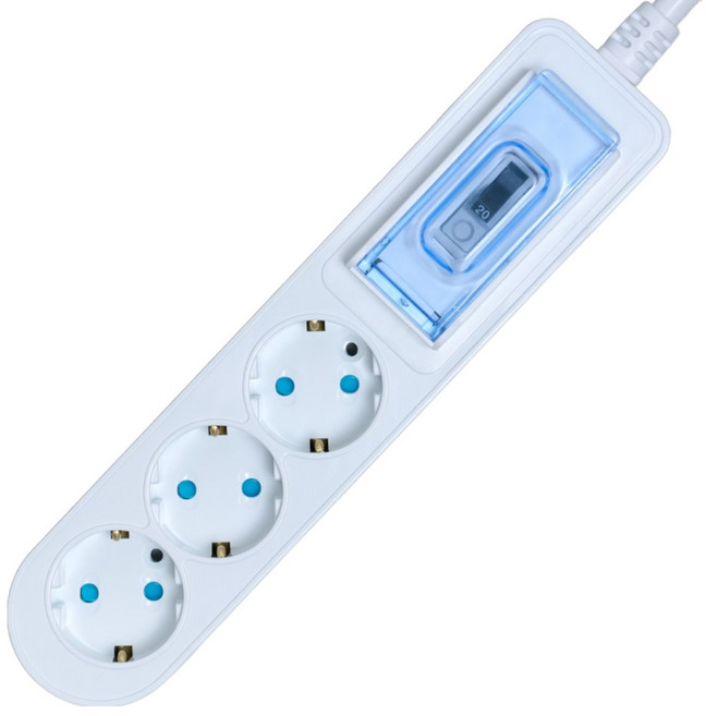 국산 3구 고용량 4000w 과부하차단 멀티탭 에어컨 대용량 콘센트 10m 1개, 화이트