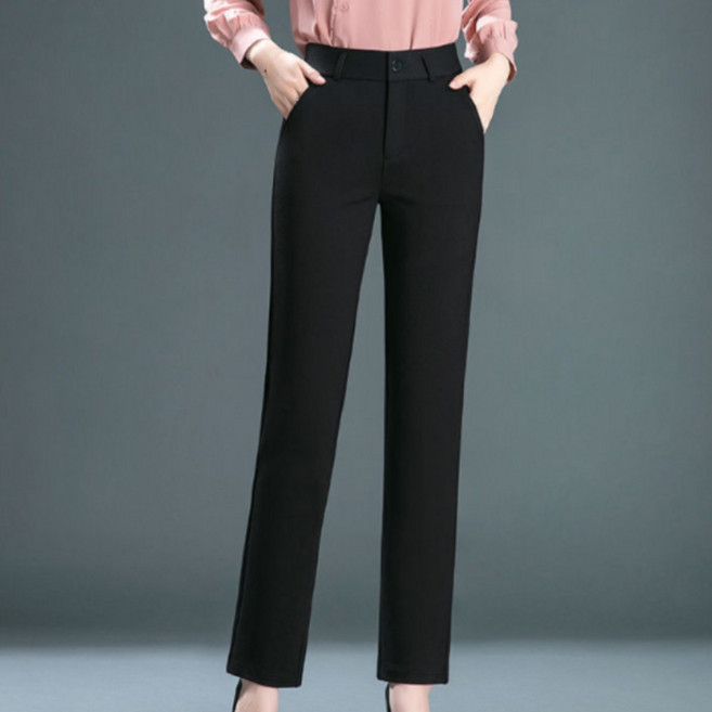 에쉬울프 (M~4XL)사계절 여성 정장바지 스판 일자핏 여성 캐주얼 긴바지