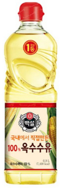 백설 옥수수유, 900ml, 1개