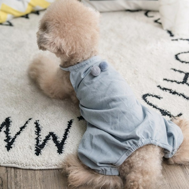 코코스튜디오 강아지옷 데일리 봄옷 솜솜 나시 올인원, 코코 솜솜 나시 올인원/블루, 1개