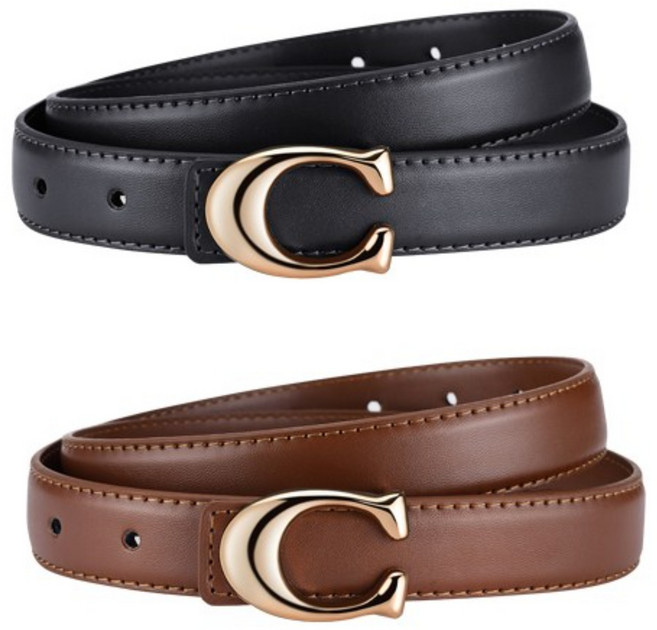 CKIRUV 1+1 여성 소가죽벨트 비즈니스 캐주얼 벨트