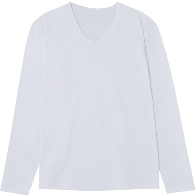 티센스 남여공용 베이직 브이넥 코마사 면