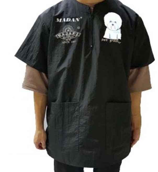 마단 애견미용 까운 비숑 (Free size), 1개, 블랙