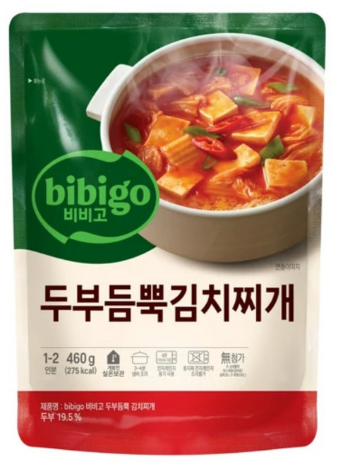 비비고 두부듬뿍 김치찌개, 460g, 1개