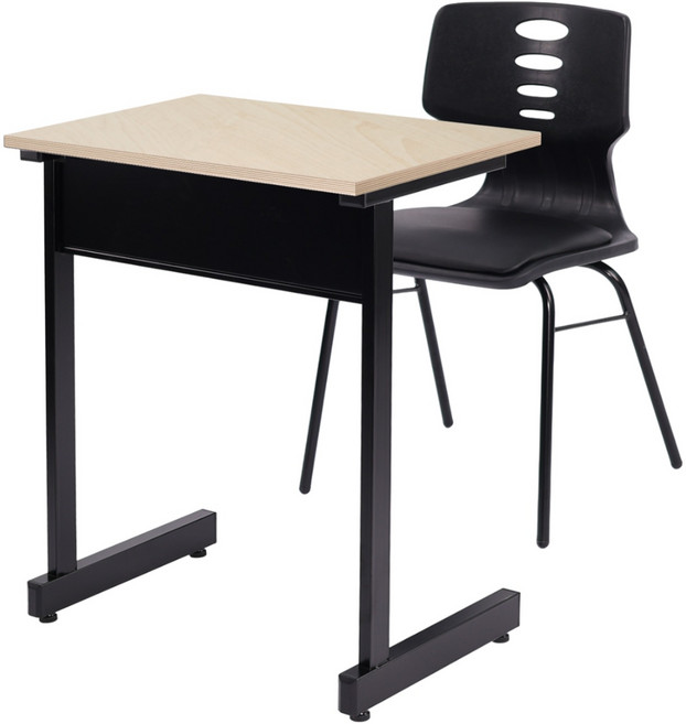 스튜디오칼츠 학원용 책상 의자 세트 202 DESK + 102 Chair SET, 메이플, 옐로우