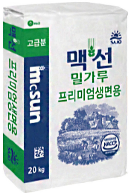 MCSUN 프리미엄생면용 밀가루, 20kg, 1개